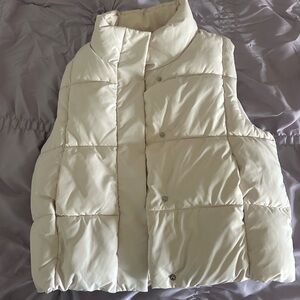 Zara Off-White Puffer Vest